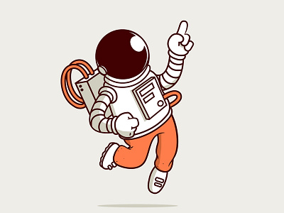 Get Lifted astronaut digital illustration party vector