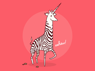 Eee haw draw drawing illustration sketch sketchbook unicorn zebra
