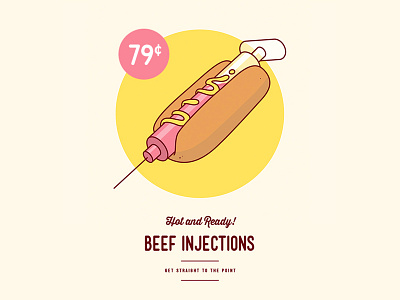 Beef Injection draw drawing hotdog humor illustration sketch sketchbook