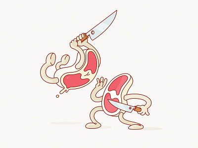 Beef beef draw drawing fight humor illustration knife sketch sketchbook