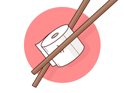 Ninja Roll draw drawing hotdog humor illustration sketch sketchbook sushi toiletpaper