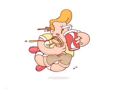 Fast Food (wip) dog draw drawing hot hotdog humor illustration mustard sketch sketchbook