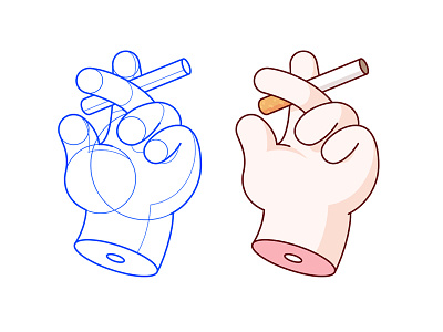 Smoke Break cigarette drawing geometry hand illustration pattern smoking