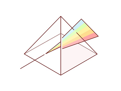 Delegation geometric illustration prism