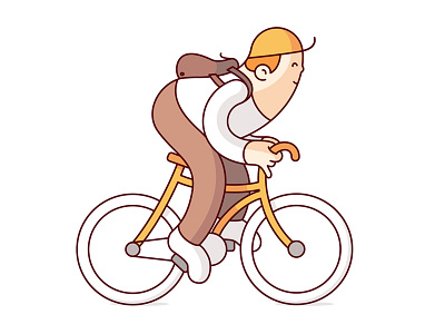 Cyclist bicycle geometry illustration shapes