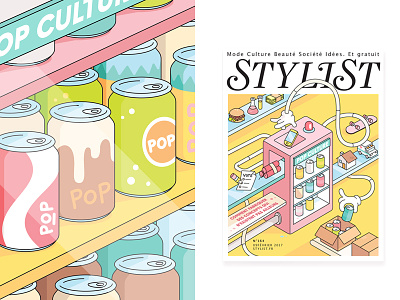 Stylist Magazine editorial fashion icons illustration pop culture social stylist