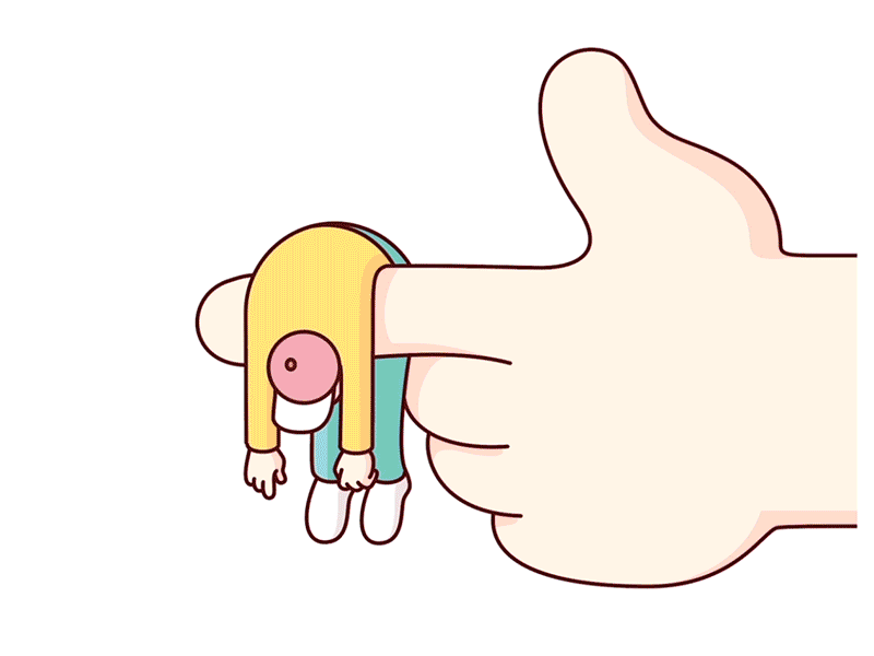 Finger Flop [process] character geometry hand how to humor illusion process