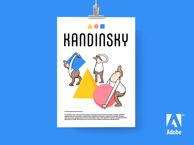 □ △○ Kandinsky 3d adobe character design draw illustration poster sponsored