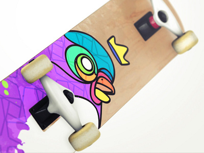 Skateboard Animation 3d illustration render skateboard
