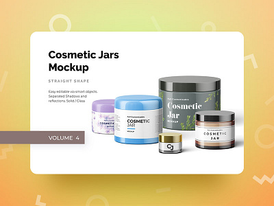 Cosmetic Jars Mockup