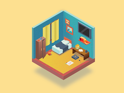 My Room design illustration illustrator isomatric isometric design isometric illustration vector