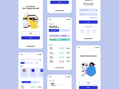 Crypto Mobile App UI