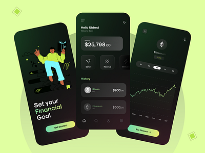 Crypto Wallet App UI Design