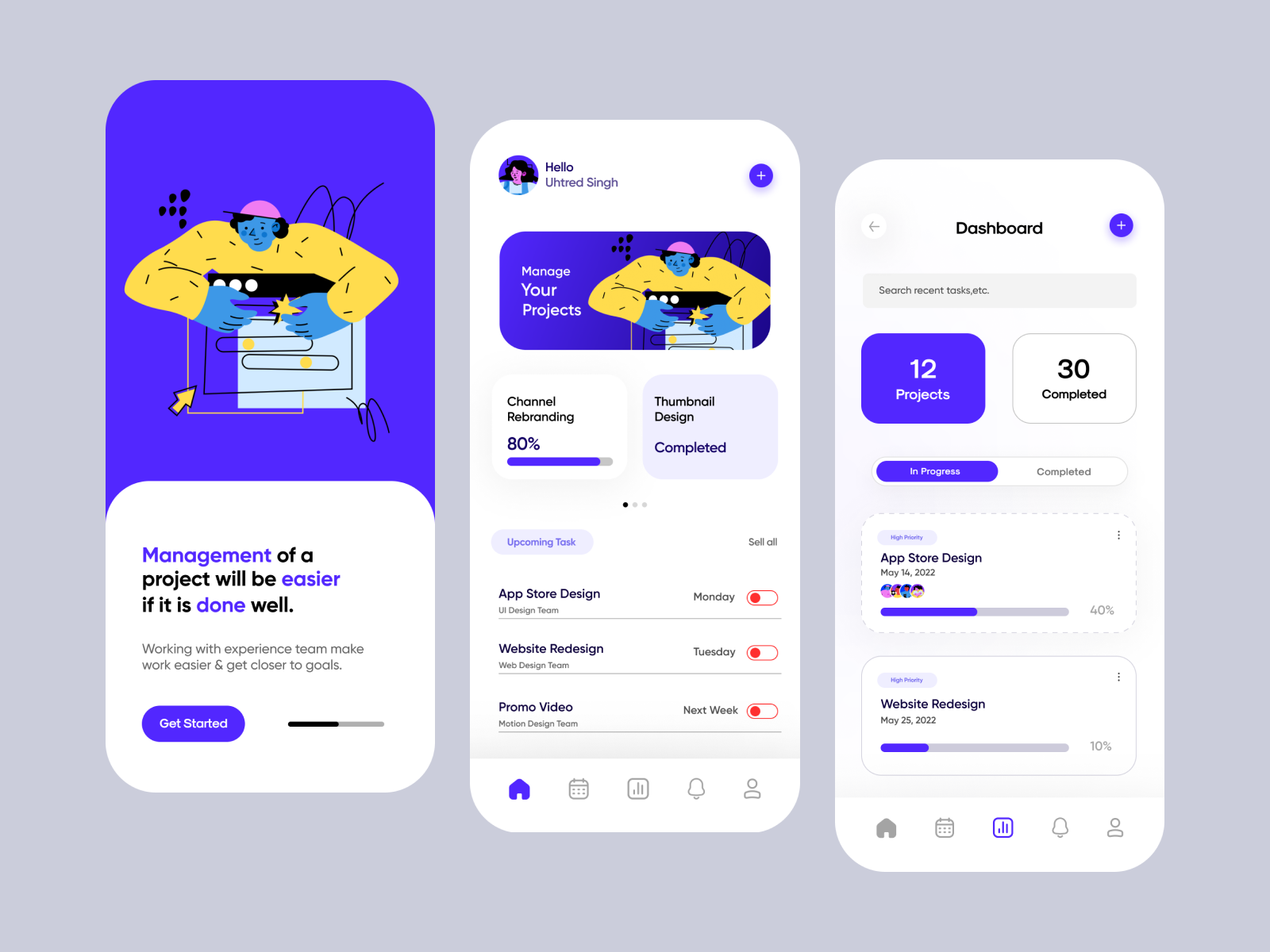 Management App UI Design by Yash Bhardwaj on Dribbble