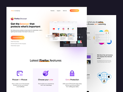 Firefox Landing Page UI Design