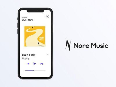 Music App Concept flat design logo ui