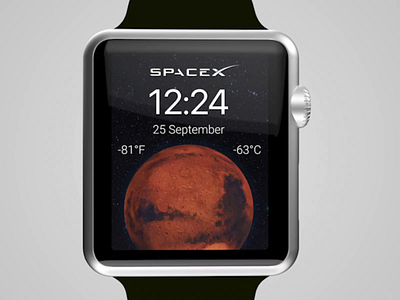 Watch Faces Apple app apple apple watch clock dark ui ios map mars moon rotate spacex time ui ux watch watch app watch face watch os watchface world