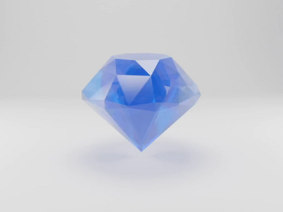 Diamond 3d 3d animation animation blender blue crystal gems glass motion render rotation