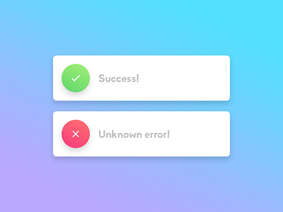 Daily UI #011 - Flash Messages by Justin Praßl on Dribbble