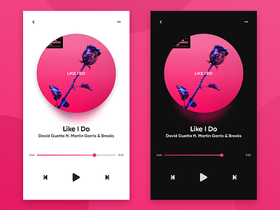 Simple Music Player App Design app dark design light music player simple ui