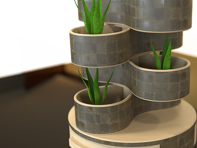 Planter 3d modelling garden green indoor keyshot planter product design render solidworks texture