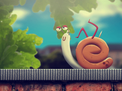 Diederik - Snailsausage 2d animation character design illustration sausage snail