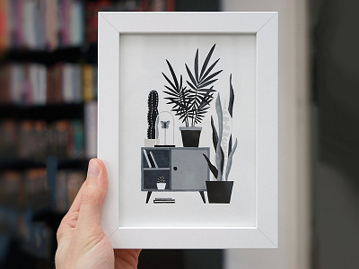 Urban Jungle 11 cactus console cupboard design drawing furniture ill ink interior markers plants sansevieria