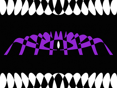 Intersecting Creepy Crawler character design graphic illustration pattern ribbons