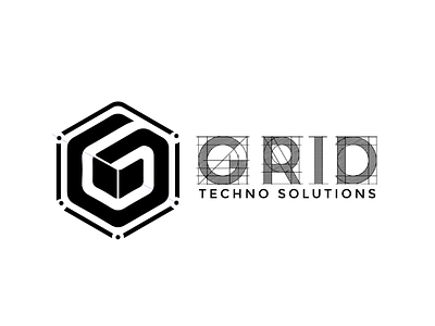 Grid Technosolutions Logo abstract branding concept creative dribble glogo logo logodesign logomark