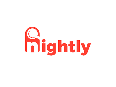 Nightly logo abstract booking app brand branding concept creating dribble hotel logo logo logodesign logomark nlogo