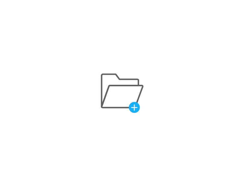 Add a folder add animation folder gif icon line new thin