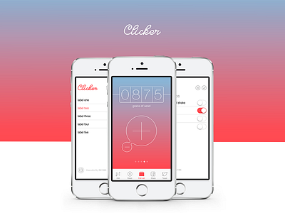 Clicker X - Simple iPhone App clicker coutner flat incore ios ios7 iphone minimal