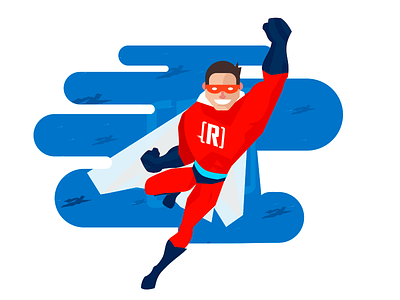 Microsoft Revolution Superhero character hero illustration keyvisual microsoft ms revolution superhero vector