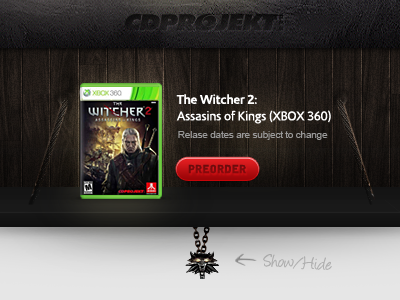 Witcher 2 Shelf - X360 box shelf witcher