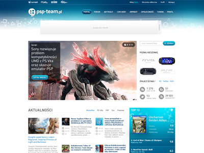 PSP-Team.pl - Homepage game game portal gaming playstation portal psp psvita web website