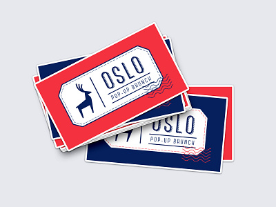 OSLO Pop-Up Brunch Stickers brunch design logo stickers