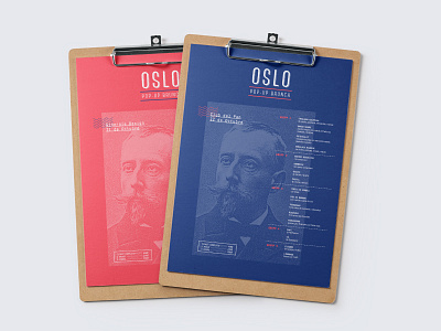 OSLO Pop-Up Brunch Menu branding design food menu