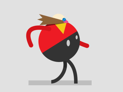 Dr Eggman After Effects 2D walk cycle