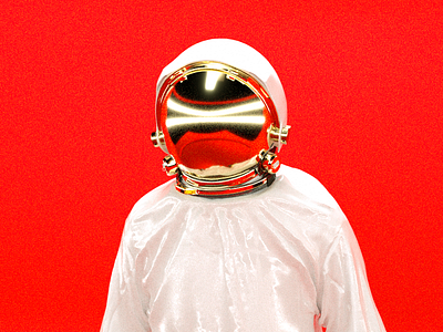 Gold Astronaut Octane 3d 3d work astronaut c4d clown red space