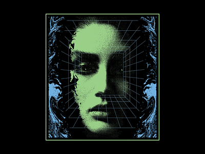 Sci-fi Woman eye graphic design illustration
