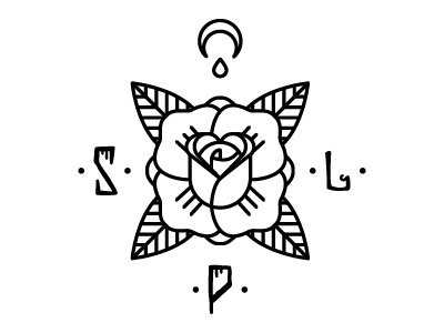 SLP Logo design flower graphic graphic design logo moon