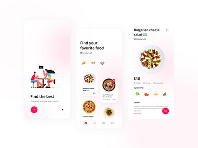 Food app illustration mobile app mobile app design mobile design mobile ui shopping app ui ui design uiux uxdesign