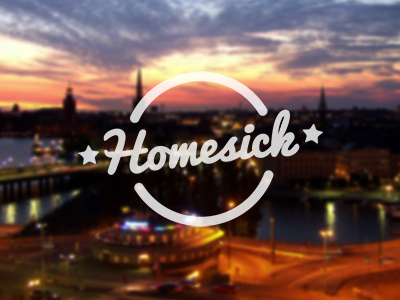 Homesick badge circle clean homesick icon logo stockholm