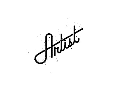 Artist Script hand drawn line logo script type