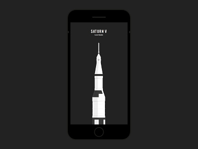 Icons Of Space - Saturn V iphone mockup rocket saturn space web