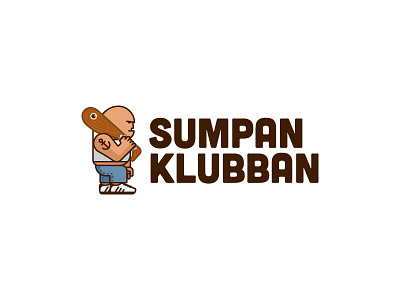 Sumpan Klubban baseball bat criminal fishing gangster logo sportfishing sundbyberg