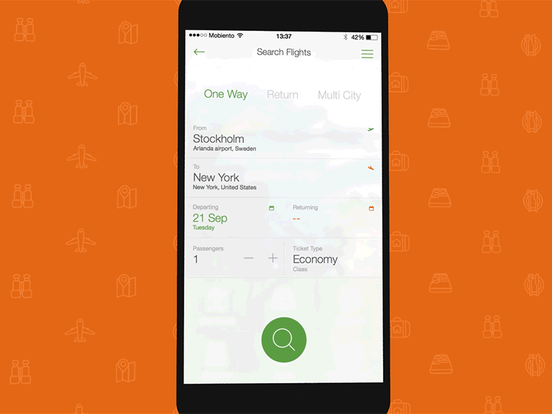 TripAdvisor redesign animation app concept flight interaction ios loading motion search travel tripadsvisor ui