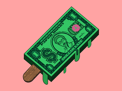 $layf-cream dollar ice cream illustration money stacks