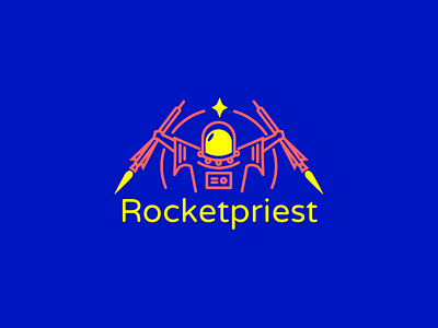 The Rocketpriest astronaut illustration priest rockets space