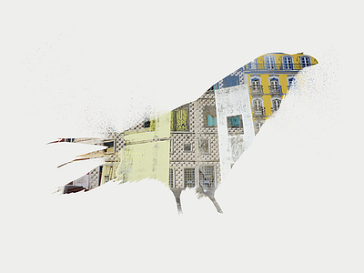 Lisbon Guardian Sneak Peek buildings collage crow design graphic lisbon photography streets texture